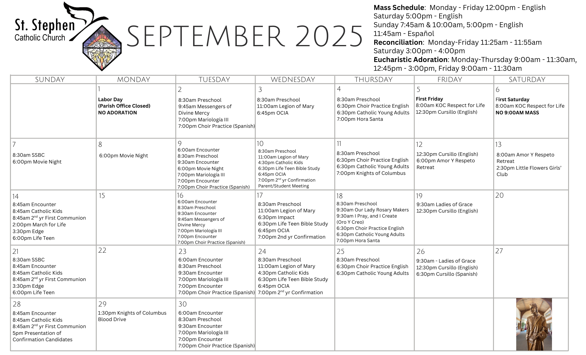 September Calendar for Website